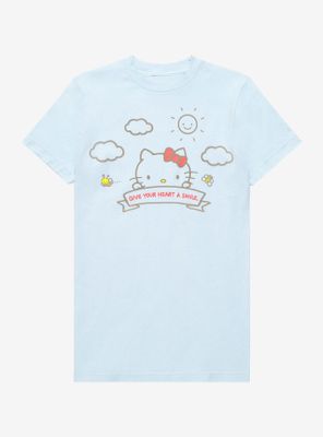 Sanrio Hello Kitty Give Your Heart A Smile Tonal T-Shirt - BoxLunch Exclusive