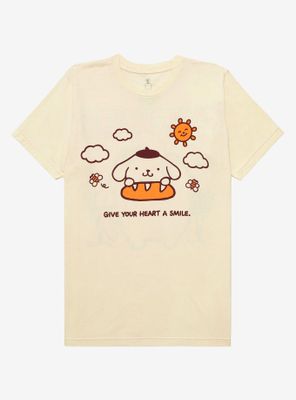 Sanrio Pompompurin Baguette Tonal Woman's T-Shirt - BoxLunch Exclusive