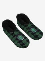 Harry Potter Slytherin Crest Plaid Slipper Socks - BoxLunch Exclusive