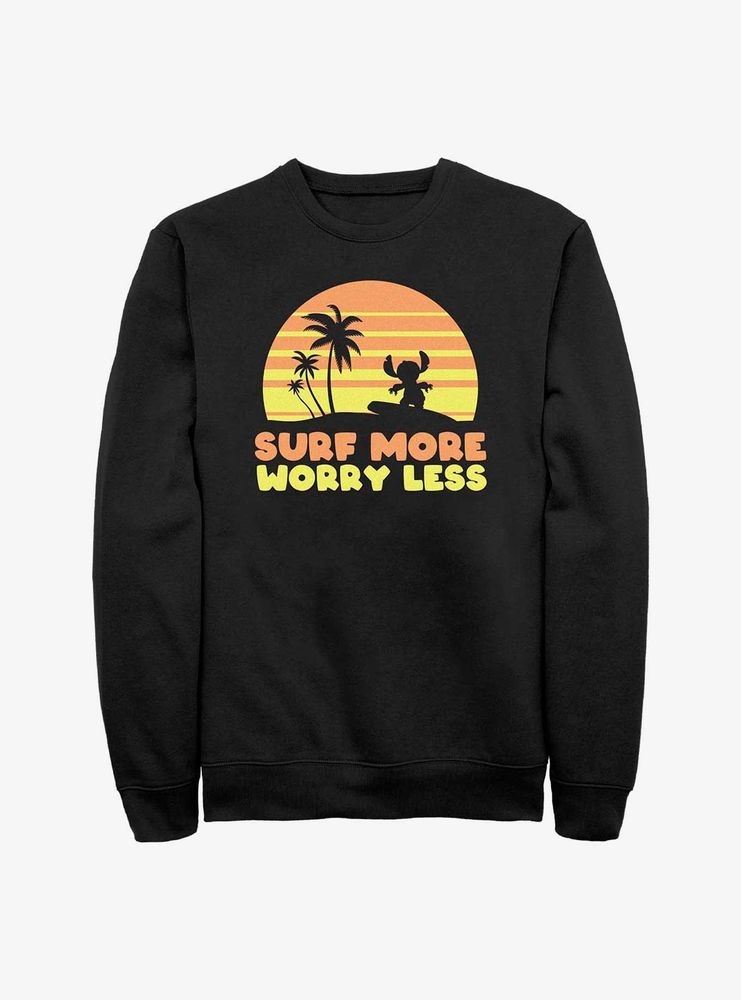 Disney Lilo & Stitch Surf More Worry Less Sweatshirt