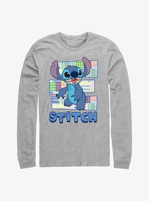 Disney Lilo & Stitch Character Shirt With Pattern Long-Sleeve T-Shirt