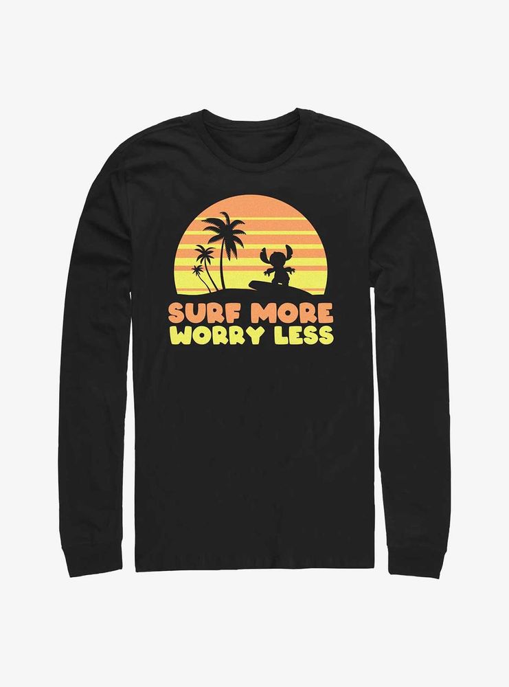 Disney Lilo & Stitch Surf More Worry Less Long-Sleeve T-Shirt