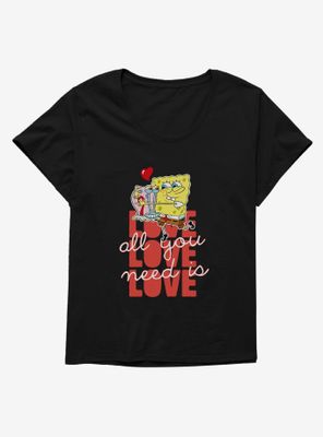 SpongeBob SquarePants All You Need Is Love Womens T-Shirt Plus