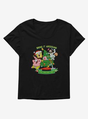 SpongeBob SquarePants Around The Christmas Tree Womens T-Shirt Plus