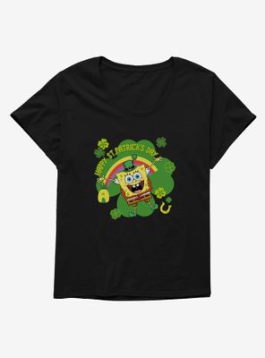 SpongeBob SquarePants Happy St. Patrick's Day Womens T-Shirt Plus