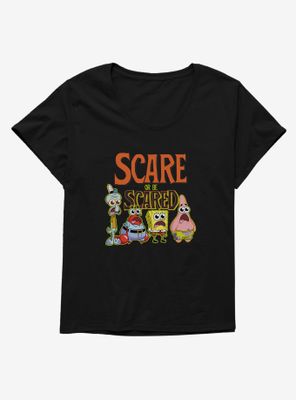 SpongeBob SquarePants Scare Or Be Scared Womens T-Shirt Plus