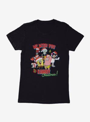 SpongeBob SquarePants Krabby Christmas Womens T-Shirt