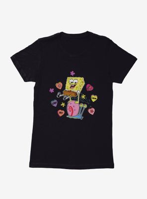SpongeBob SquarePants Valentine Conversation Hearts Womens T-Shirt