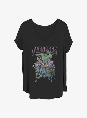 Marvel The Avengers Band Tee Girls T-Shirt Plus
