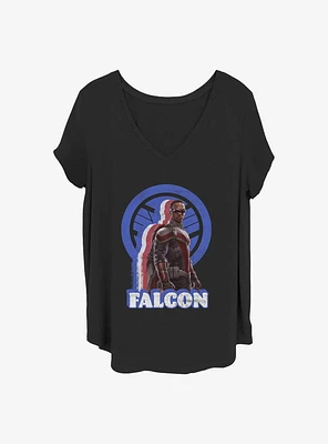 Marvel the Falcon and Winter Soldier Distressed Girls T-Shirt Plus