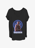 Marvel the Falcon and Winter Soldier Distressed Girls T-Shirt Plus