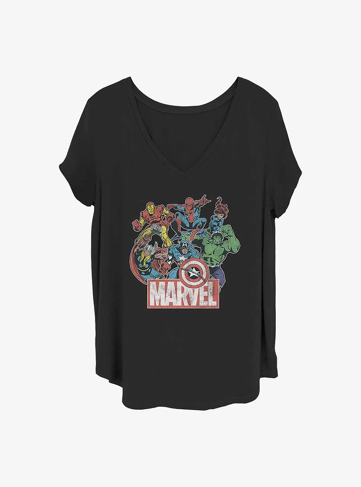 Marvel The Avengers Heroes Of Today Girls T-Shirt Plus