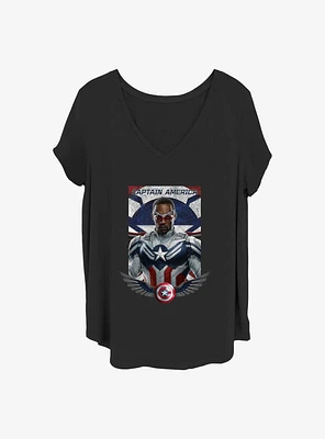 Marvel the Falcon and Winter Soldier Captain America Girls T-Shirt Plus