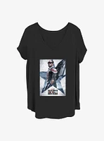 Marvel the Falcon and Winter Soldier Poster Girls T-Shirt Plus