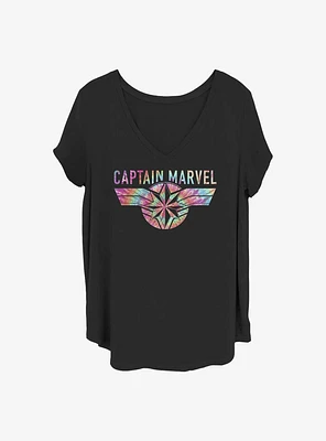 Marvel Captain Tie Dye Girls T-Shirt Plus