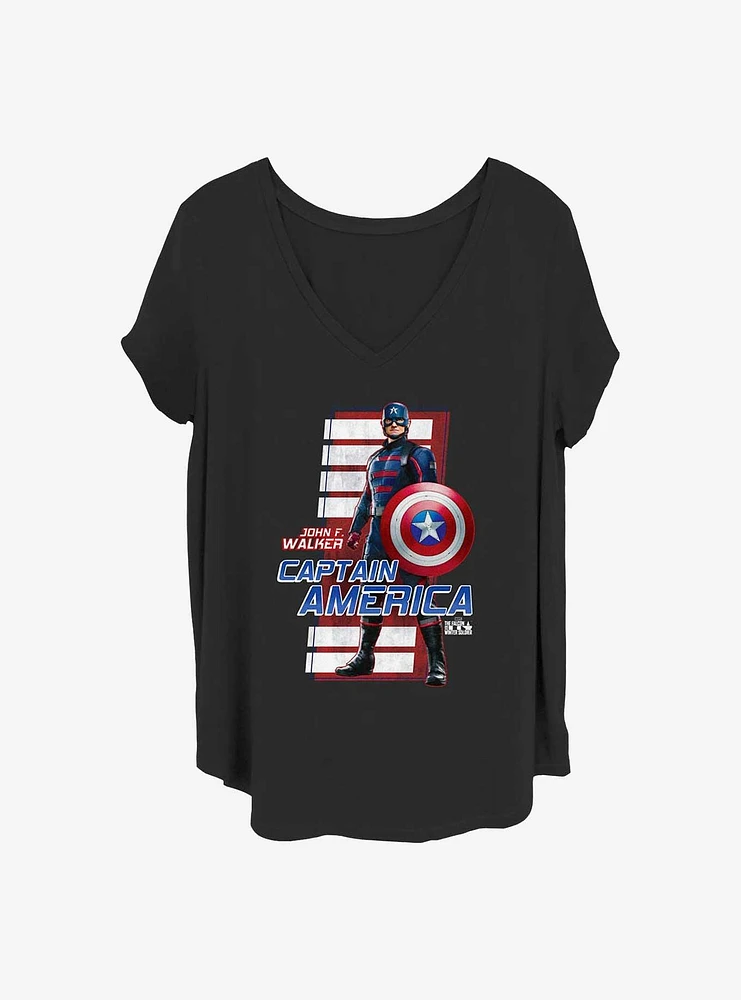 Marvel the Falcon and Winter Soldier John F. Walker Girls T-Shirt Plus