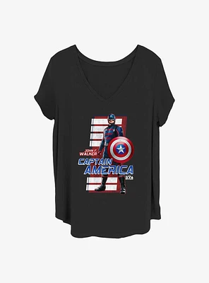 Marvel the Falcon and Winter Soldier John F. Walker Girls T-Shirt Plus
