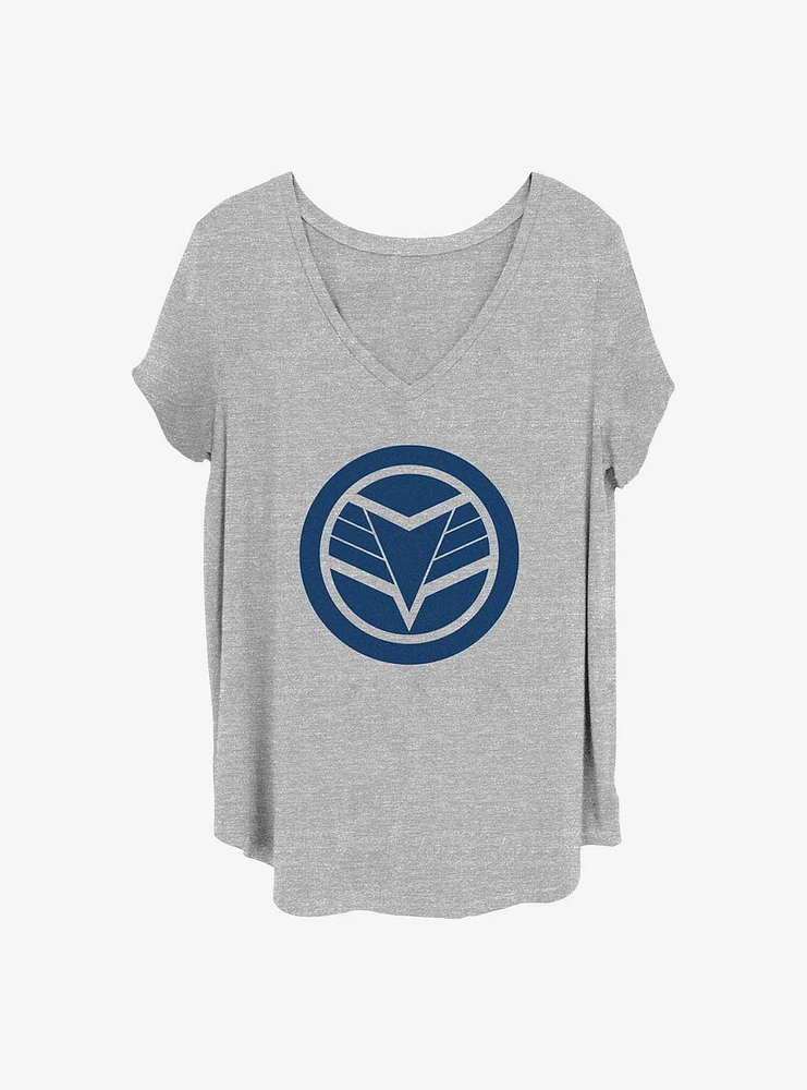 Marvel the Falcon and Winter Soldier Blue Shield Girls T-Shirt Plus