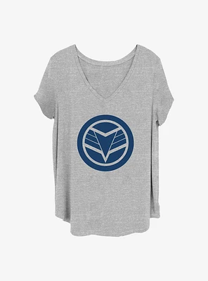 Marvel the Falcon and Winter Soldier Blue Shield Girls T-Shirt Plus