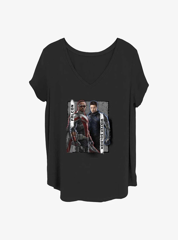 Marvel the Falcon and Winter Soldier New Team Girls T-Shirt Plus