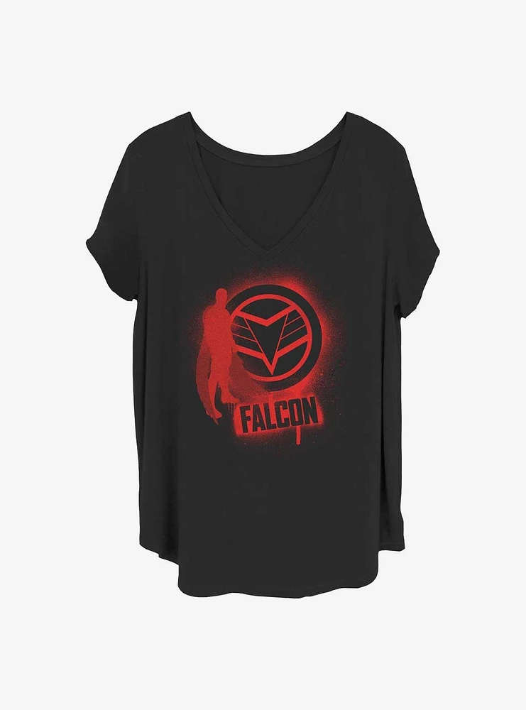 Marvel the Falcon and Winter Soldier Spray Paint Girls T-Shirt Plus