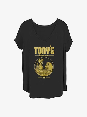 Disney Lady and the Tramp Tony's Restaurant Girls T-Shirt Plus