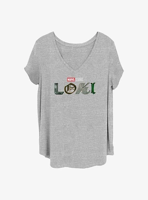 Marvel Loki Logo Girls T-Shirt Plus
