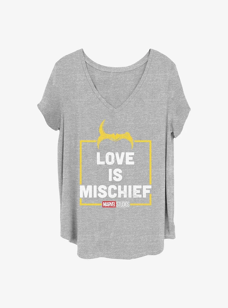 Marvel Loki Love Is Mischief Girls T-Shirt Plus