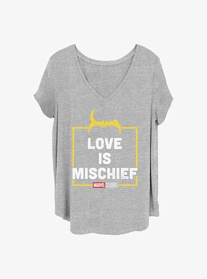 Marvel Loki Love Is Mischief Girls T-Shirt Plus