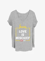 Marvel Loki Love Is Mischief Girls T-Shirt Plus
