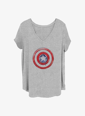 Marvel the Falcon and Winter Soldier Paint Shield Girls T-Shirt Plus