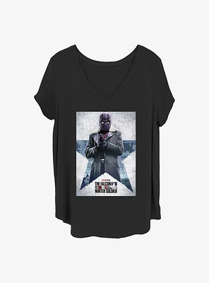 Marvel the Falcon and Winter Soldier Zemo Poster Girls T-Shirt Plus