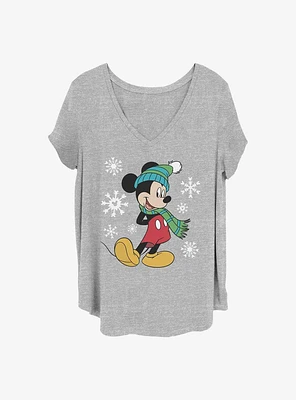 Disney Mickey Mouse Big Holiday Girls T-Shirt Plus