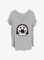 Marvel the Falcon and Winter Soldier Silhouette Shield Girls T-Shirt Plus