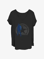 Marvel the Falcon and Winter Soldier Simple Lockup Girls T-Shirt Plus