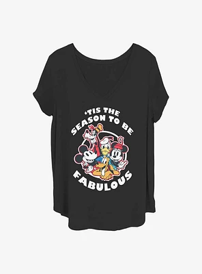 Disney Mickey Mouse Fabulous Holiday Girls T-Shirt Plus