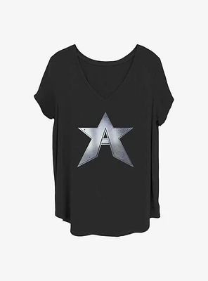 Marvel the Falcon and Winter Soldier John Walker Captain Symbol Girls T-Shirt Plus