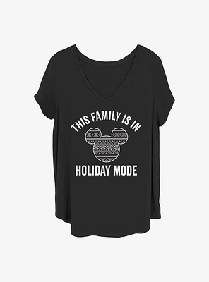 Disney Mickey Mouse Family Holiday Mode Girls T-Shirt Plus