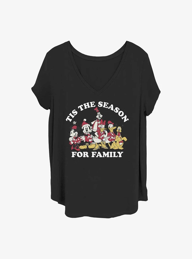 Disney Mickey Mouse Family Season Girls T-Shirt Plus