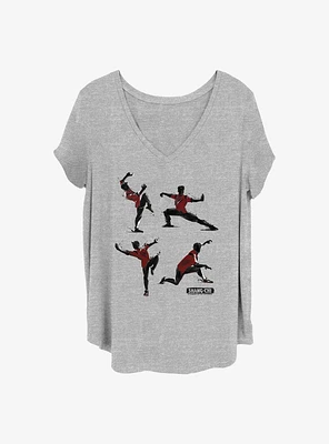 Marvel Shang-Chi and the Legend of Ten Rings Martial Arts Stance Girls T-Shirt Plus