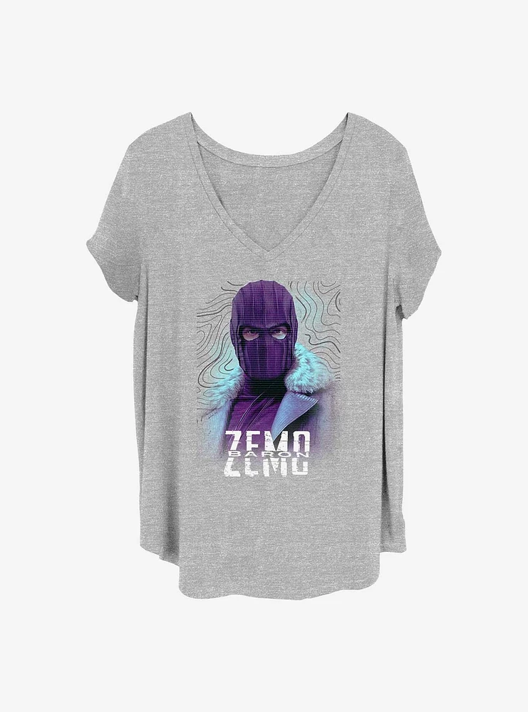 Marvel the Falcon and Winter Soldier Zemo Purple Girls T-Shirt Plus