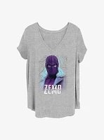 Marvel the Falcon and Winter Soldier Zemo Purple Girls T-Shirt Plus