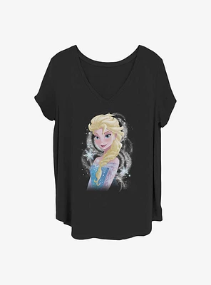 Disney Frozen Elsa Swirl Girls T-Shirt Plus