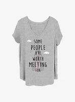 Disney Frozen Melting Snow Girls T-Shirt Plus