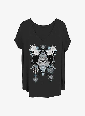 Disney Frozen Snowflake Boho Girls T-Shirt Plus