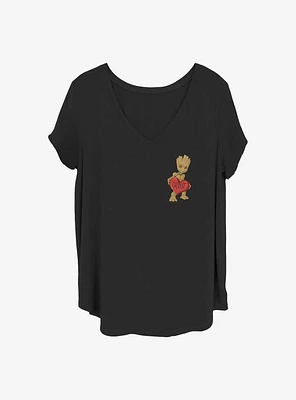 Marvel Guardians of the Galaxy Groot Heart Girls T-Shirt Plus