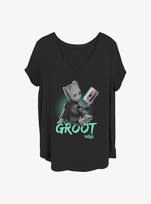 Marvel Guardians of the Galaxy Neon Baby Groot Girls T-Shirt Plus