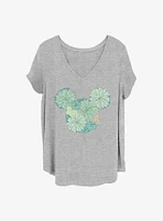 Disney Mickey Mouse Succulents Girls T-Shirt Plus