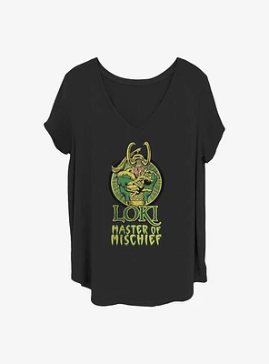 Marvel Loki Master Of Mischief Girls T-Shirt Plus