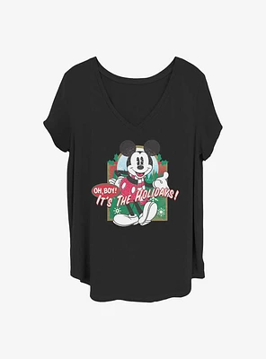 Disney Mickey Mouse Vintage Holiday Girls T-Shirt Plus